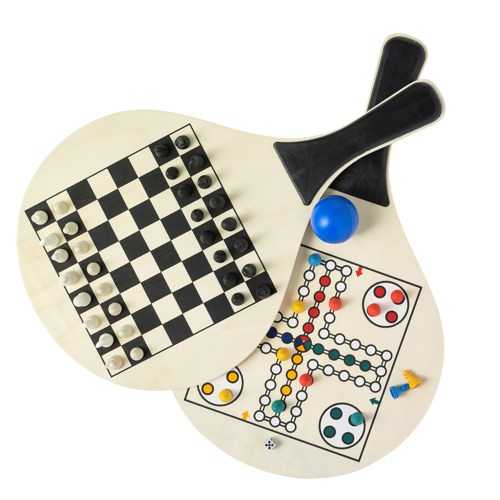 Bat and Ball Set with Chess and Ludo